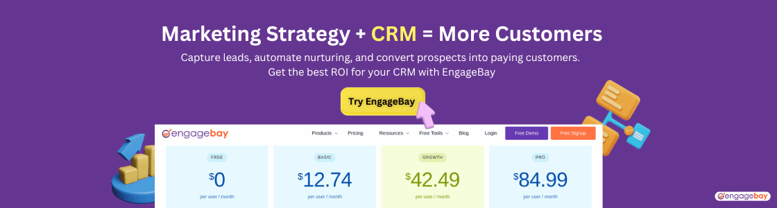 marketing business level strategy EngageBay CRM marketing banner CTA