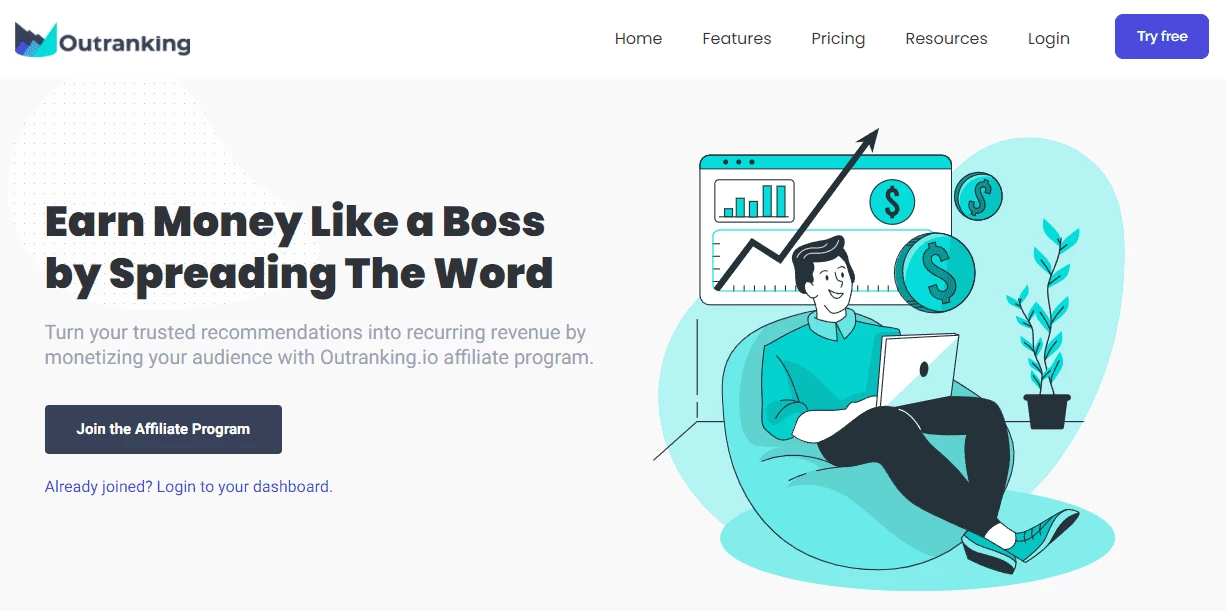 outranking SaaS affiliate program page