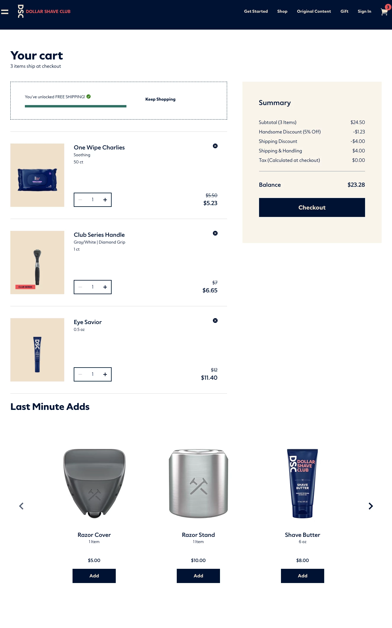 Shopping cart optimization for eCommerce