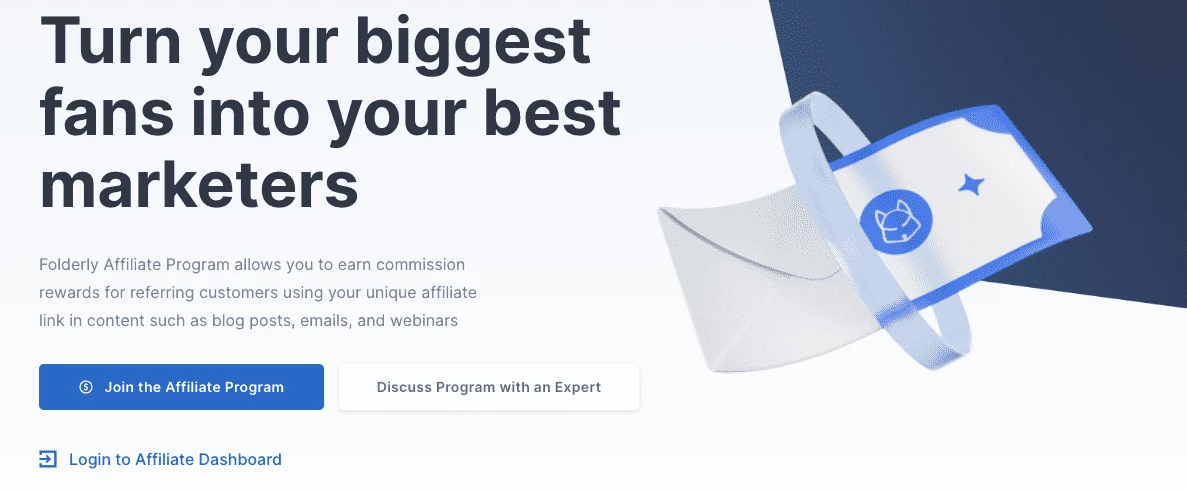 Folderly SaaS affiliate program