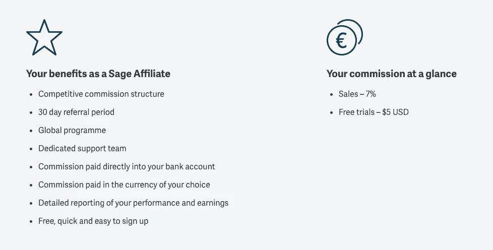 Sage SaaS affiliate program