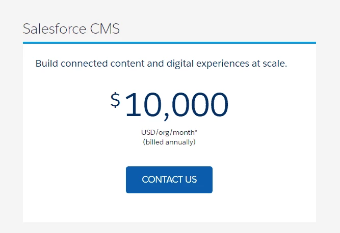 Salesforce CMS pricing