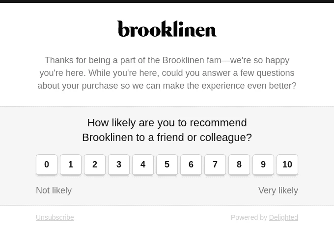 Survey email example