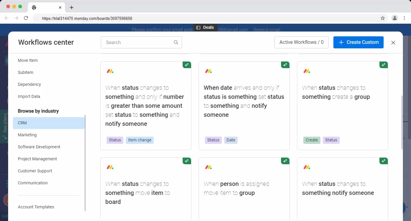 Monday sales automation