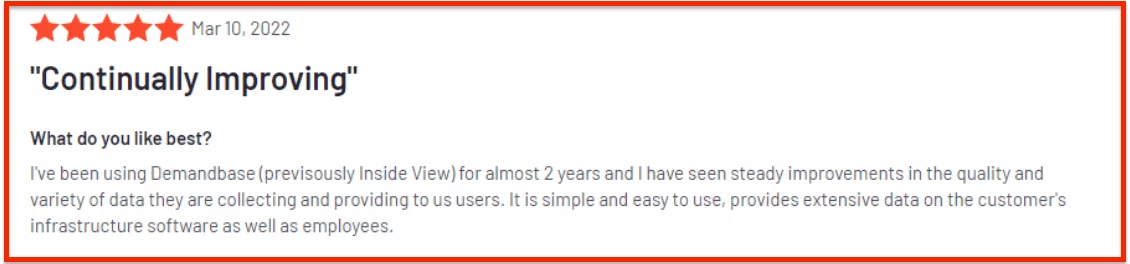 Demandbase pros