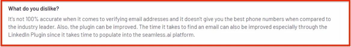 Seamless.ai cons