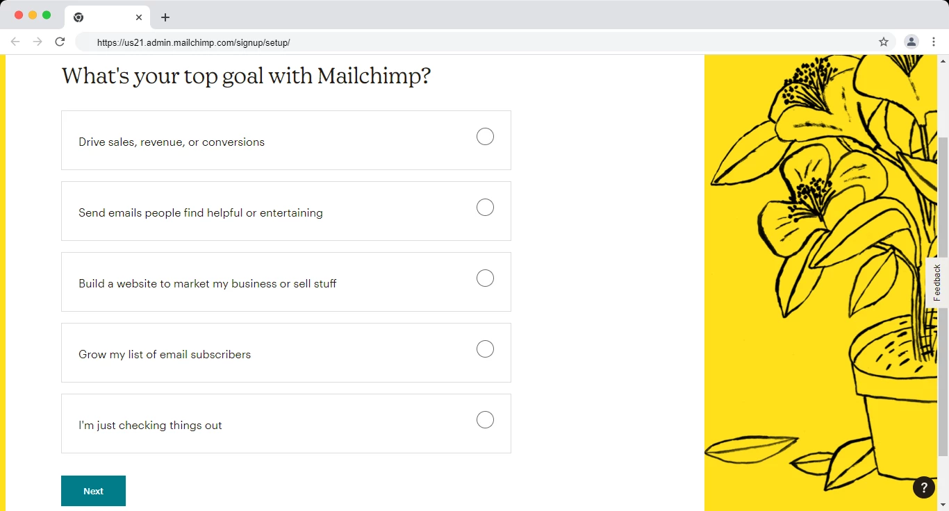 Mailchimp UI