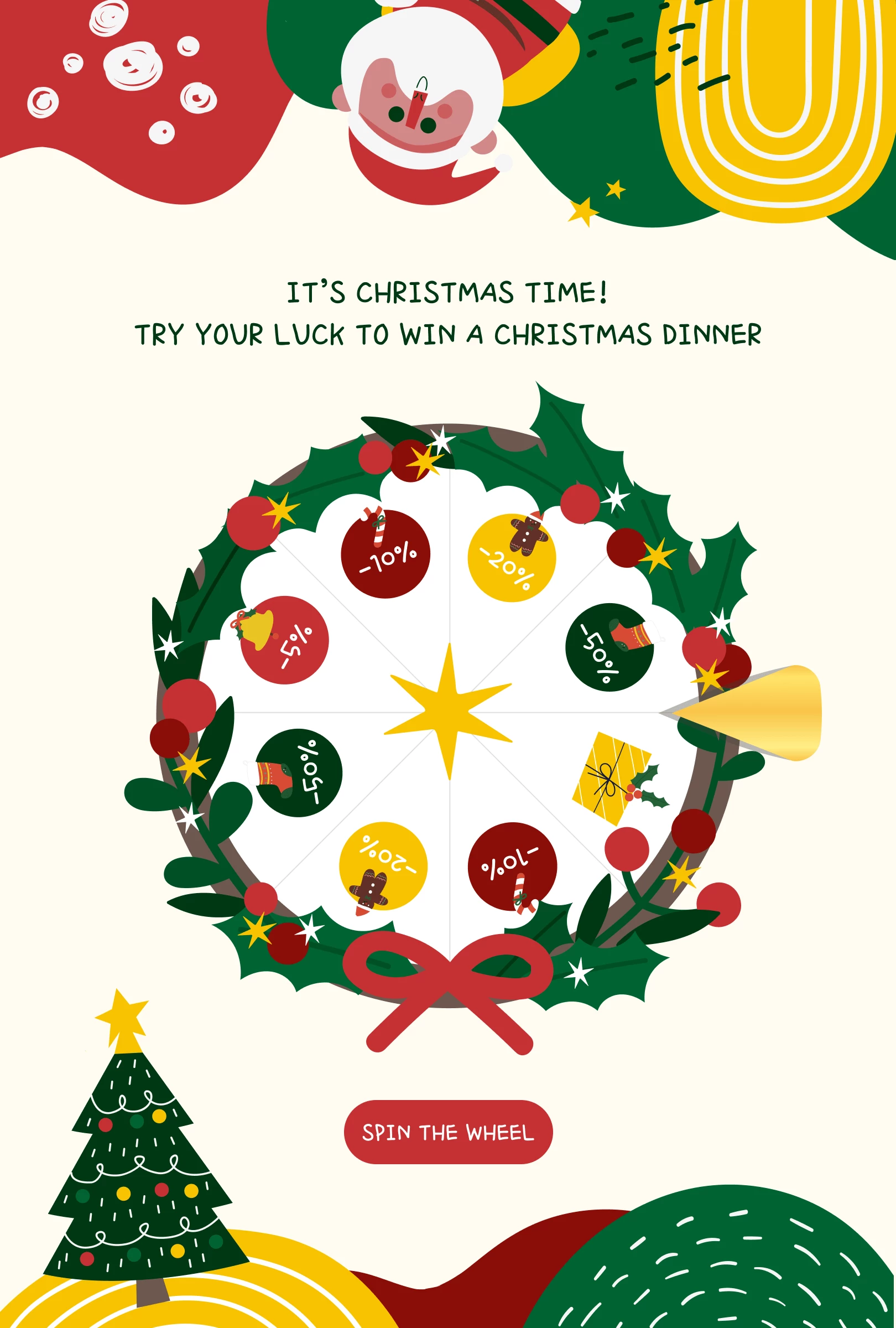 Spin the wheel Christmas game