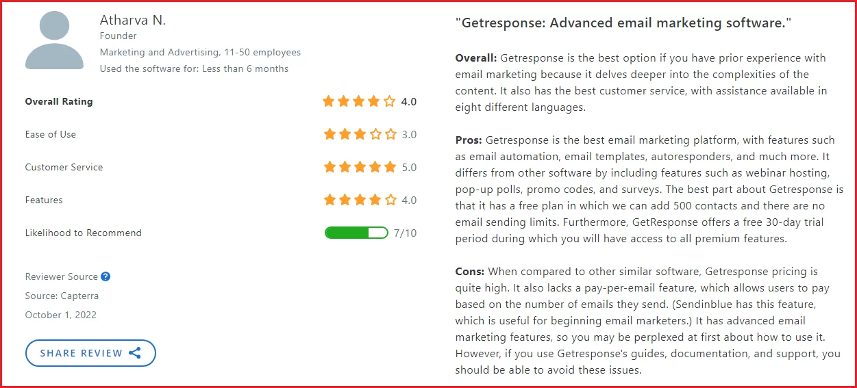 GetResponse review