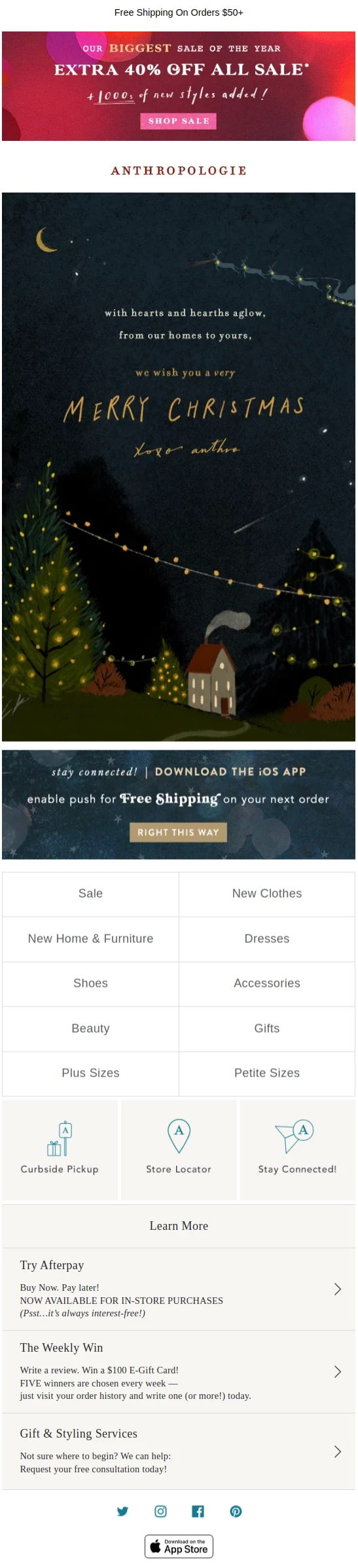 Anthropologie last minute email