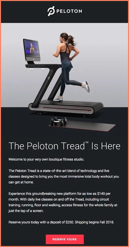 product launch email example
