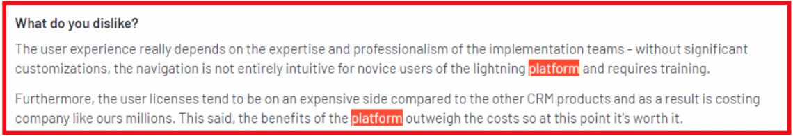 Salesforce CRM cons