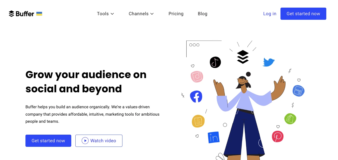 Buffer social media marketing tool for eCommerce