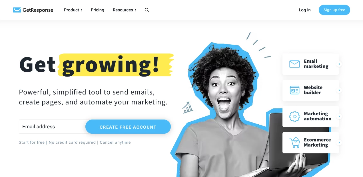 GetResponse email marketing software for eCommerce