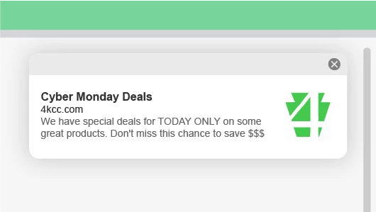 AWeber web push notification