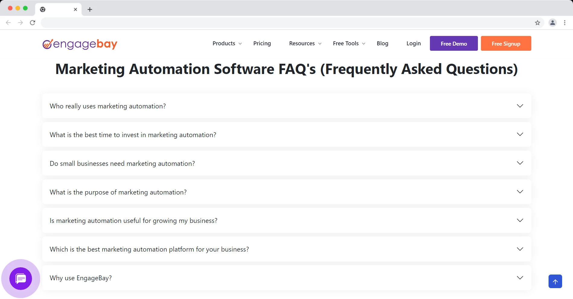 EngageBay FAQs for Marketing Automation