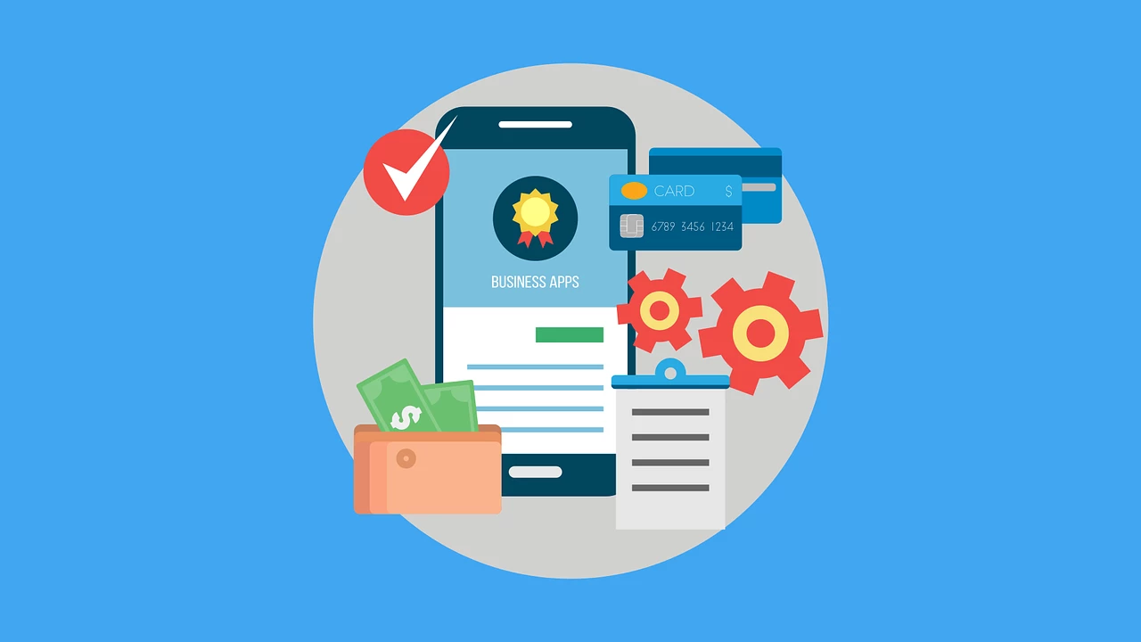 Image depicting business apps making money through ads