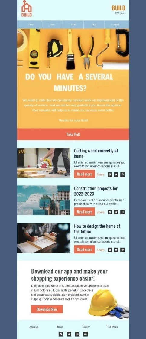 Build customer relationships with construction marketing emails