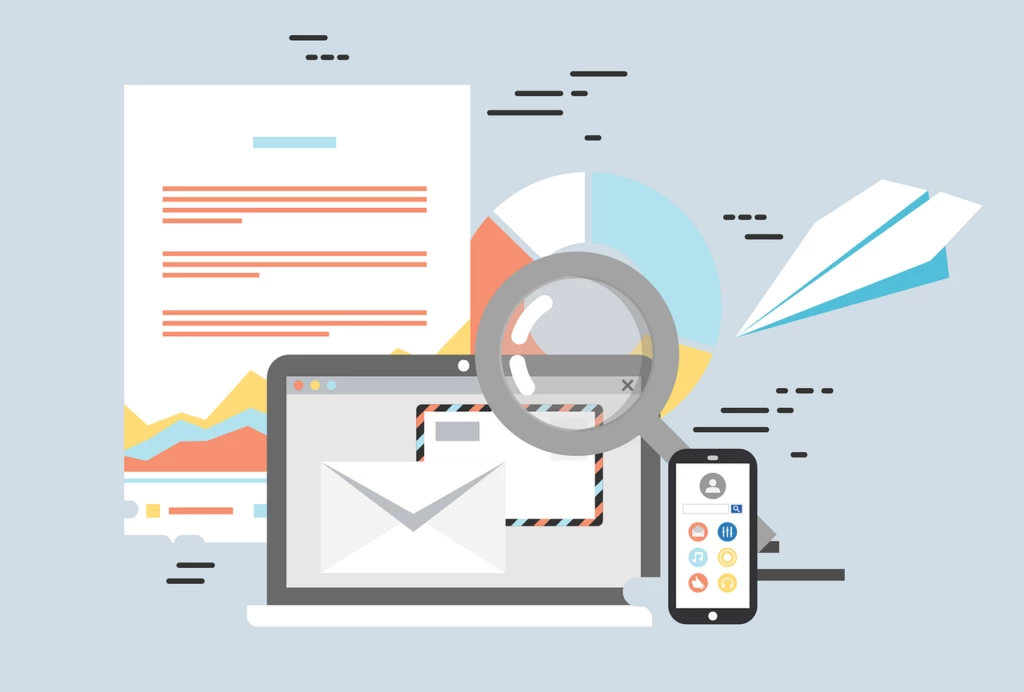 Image depicting email marketing and email lists