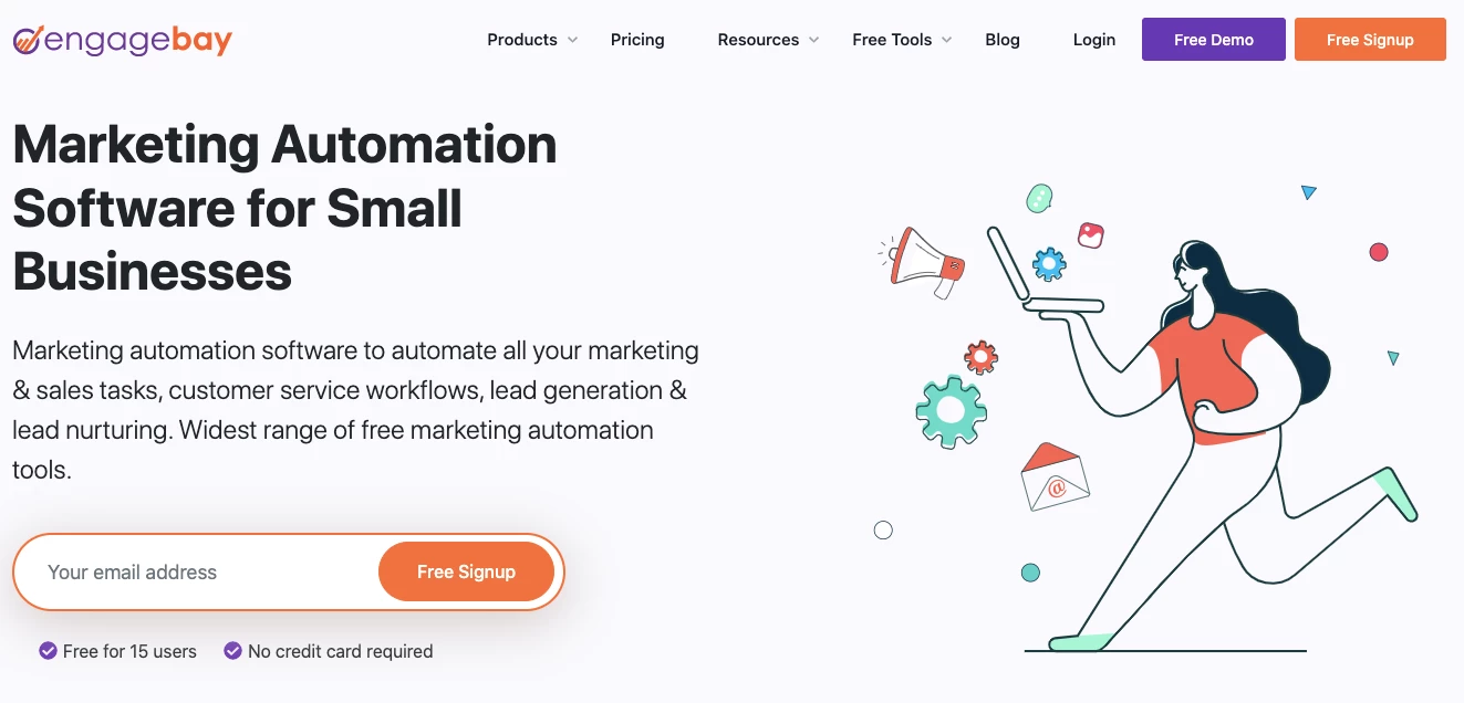 EngageBay marketing automation tool for real estate