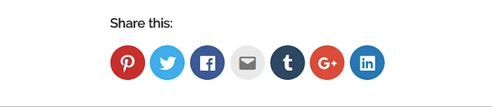 Social share buttons for real estate listings