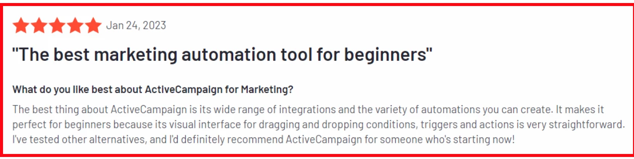 ActiveCampaign pros