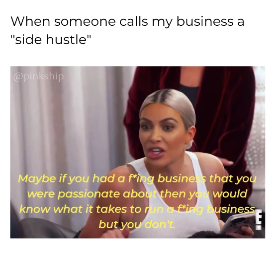 Business meme about passion