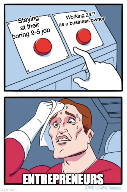 Business meme about work-life balance