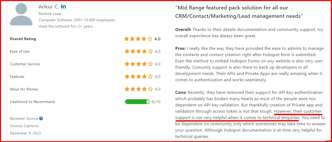 hubspot capterra reviews
