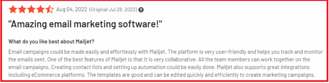 Mailjet pros
