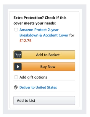 Add-on sales example