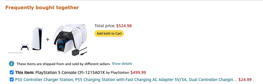 Bundle sales example