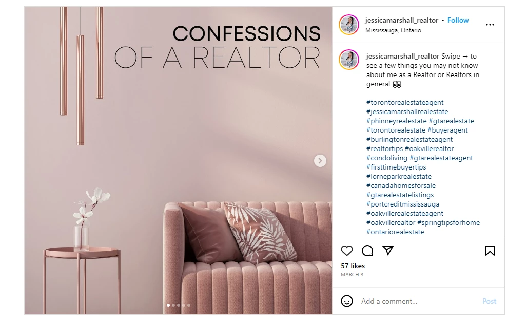 Instagram real estate post ideas